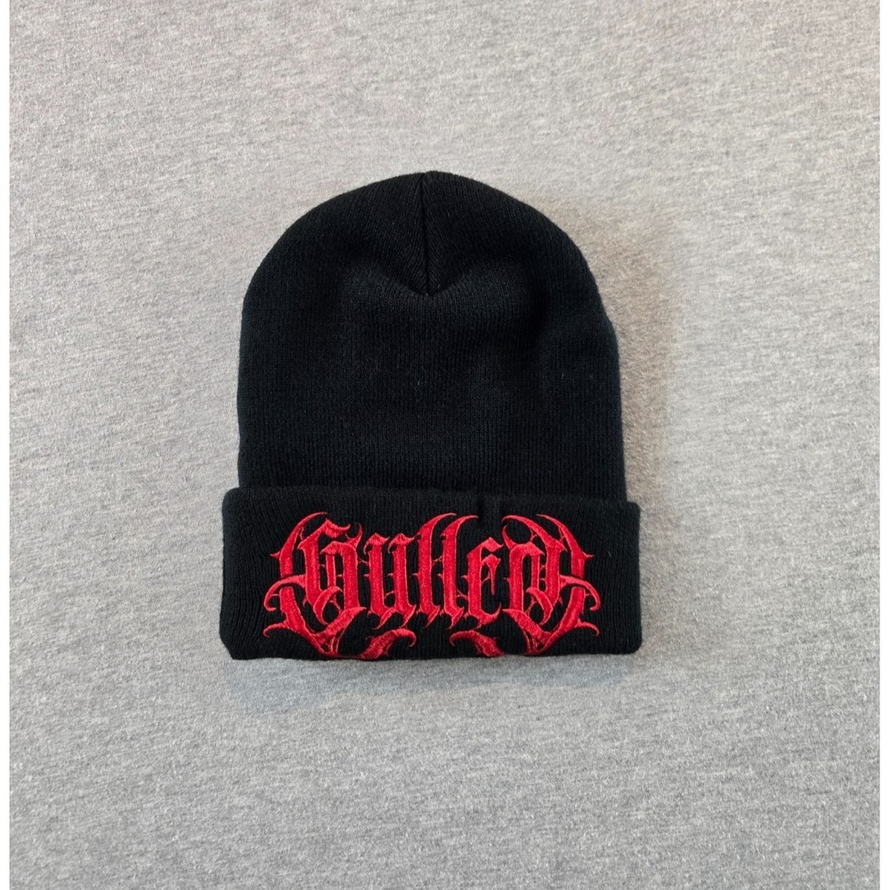Sullen‎ Clothing Beanie Hat One Size Black Luisifer Tattoo Script Logo Knit